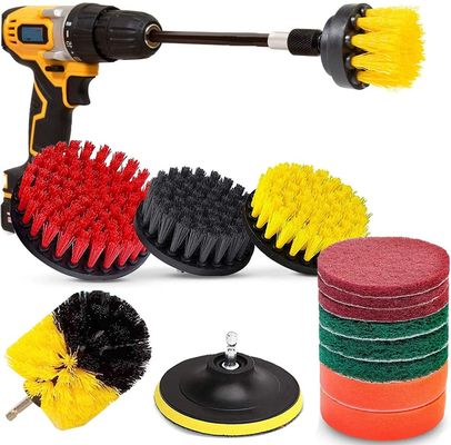 15pcs Drill Scrubber Brush Pads Attachment Set Compatible 18mm Plate Height