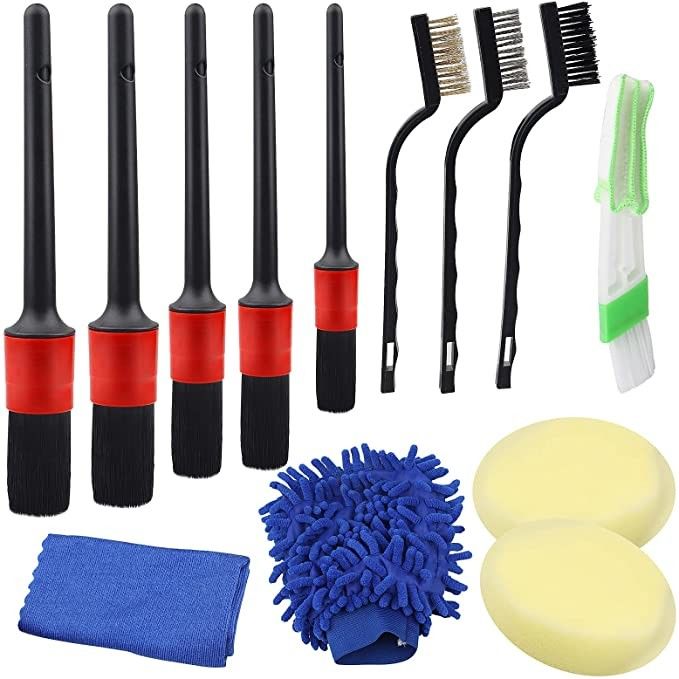 Good price Polypropylene Car Detailing Brush Set 5pcs For Interior And Exterior online