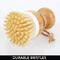 7.5*6.75*2.5 Sturdy Bristle Palm Scrub Brush Round Bamboo OEM